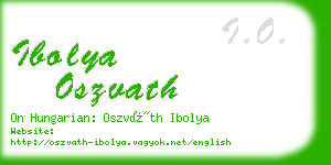 ibolya oszvath business card